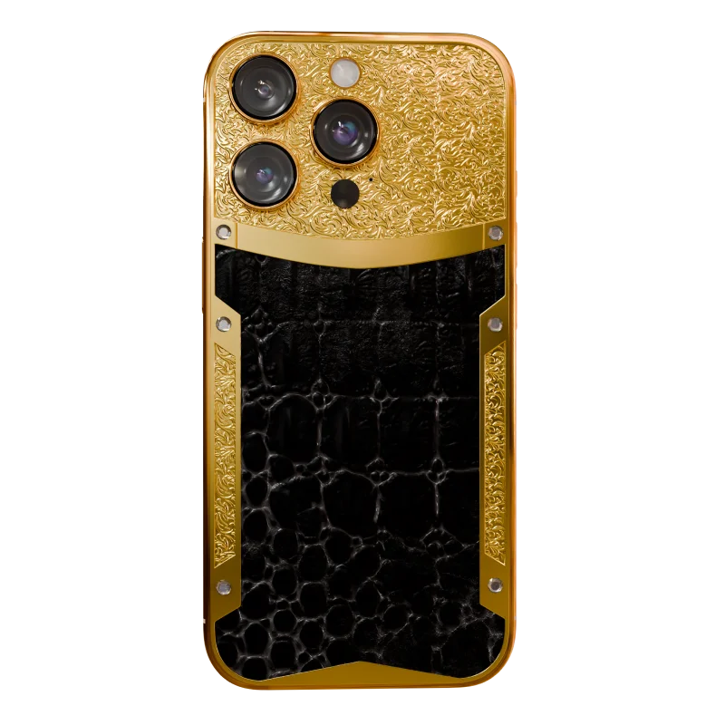 Black Croc Supreme iPhone 16 Pro and Pro Max