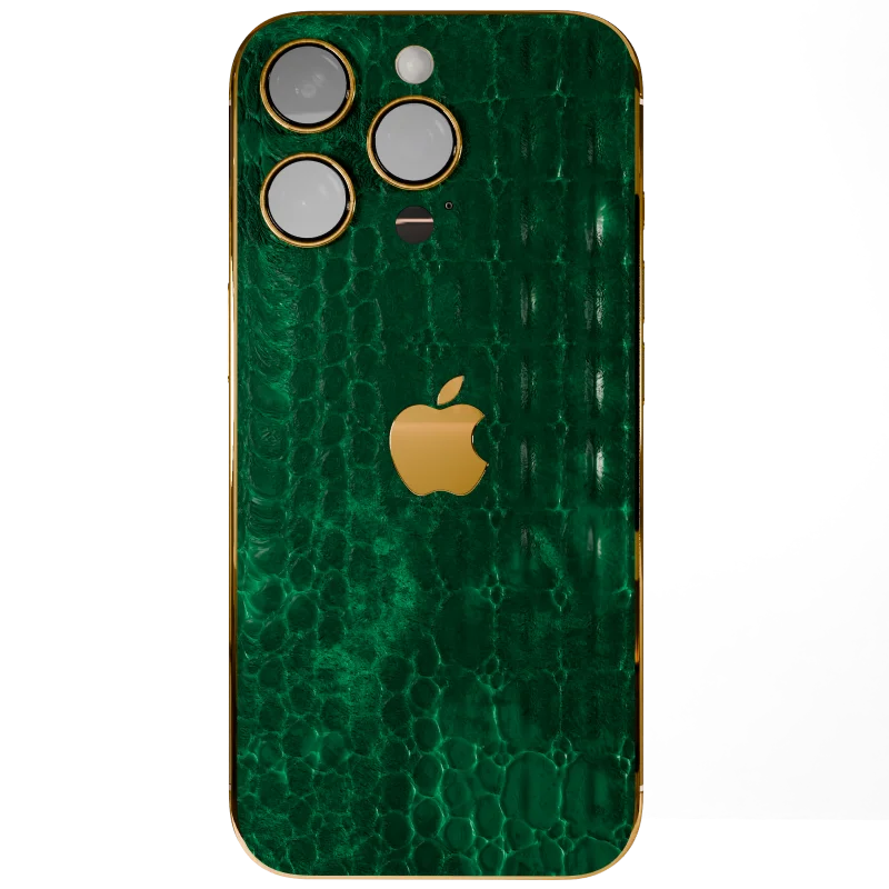 Green Croc Elite iPhone 16 Pro Pro Max back.webp