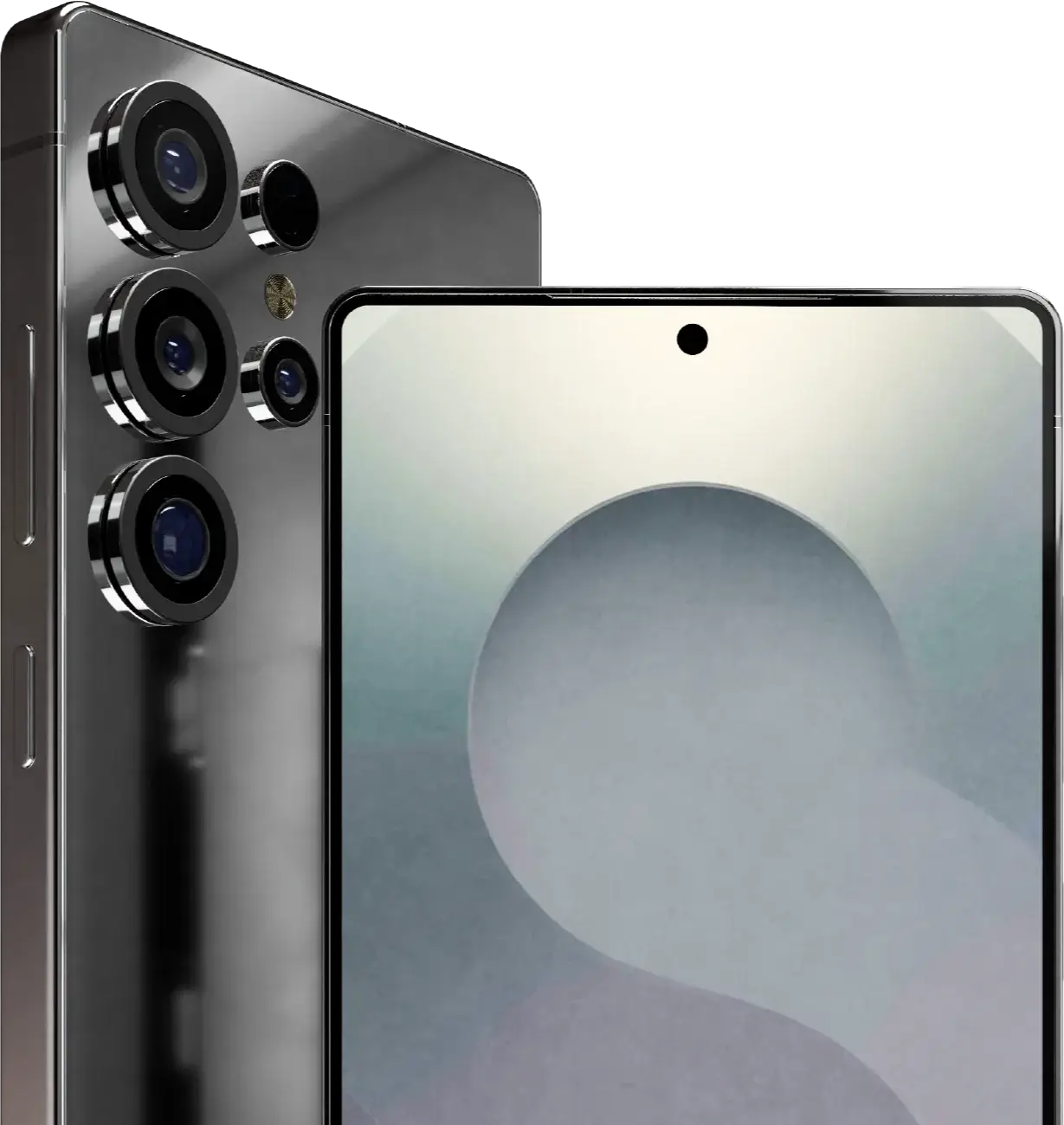 Platinum Samsung S25 Ultra front back