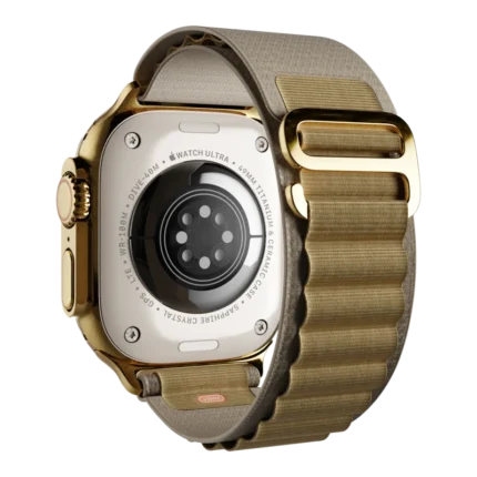 Ultra 3 Watch with Alpine Loop Band 24k Gold Customized back 1.webp